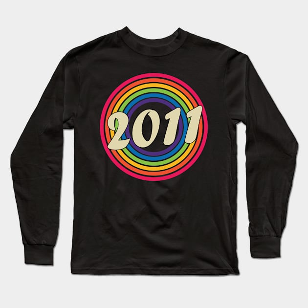 2011 - Retro Rainbow Style Long Sleeve T-Shirt by MaydenArt